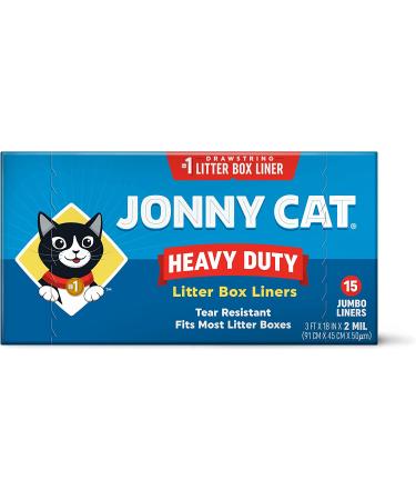 JONNY CAT Jumbo Liner 15 Count - High-Quality Cat Litter Pan Liners - Buy Online on GoSupps.com