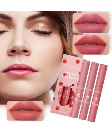 YUECI Waterproof Matte Lipstick Set - 3 Colors Lip Gloss for Naturally Shiny Lips | Moisturizing Lip Oil (1 ml) | #03 - Shop Internationally! - Buy Online on GoSupps.com
