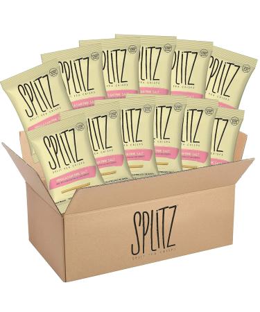 Organic Splitz Split Pea Crisps - Himalayan Pink Salt (4.5oz, 12ct) | Vegan, Gluten-Free Snack with High Protein & Fiber - Non-GMO Superfood for Healthy Eating | 110 Calories - Buy Online on GoSupps.com