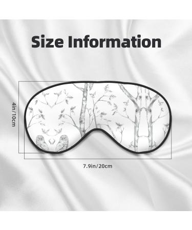 SSIMOO Gray Woods & Birds Soft Sleep Eye Mask | Breathable Eye Patch for Travel & Relaxation - Perfect Gift for Women - Buy Online on GoSupps.com