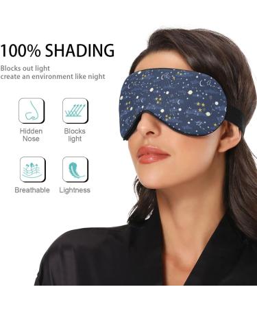 ElliTarr Galaxy Navy Sleep Mask - Light Blocking Eye Cover for Men and Women - Buy Online on GoSupps.com
