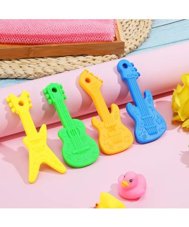 Meartchy 4 Pack Cartoon Guitar Teething Toys for Babies 0-24 Months - Silicone Chew Toy Set - Buy Online on GoSupps.com
