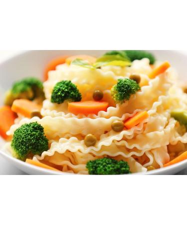 Anna Mafaldine Pasta No.16 1lb - Non-GMO Certified Italian Noodles, Kosher, 100% Durum Wheat Semolina (Pack of 8) with Bamboo Kitchen Tong Set - Buy Online on GoSupps.com