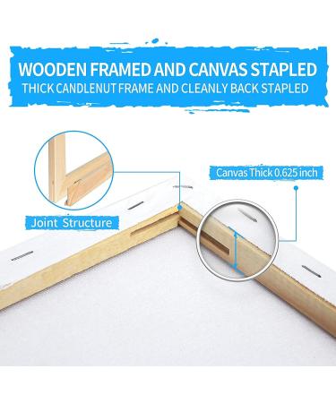 Pre Stretched Canvas 18x24 2 Pack Large Stretched Canvases for Painting Four fold Acrylic Titanium Priming Blank Canvas Boards for Painting - Buy Online on GoSupps.com