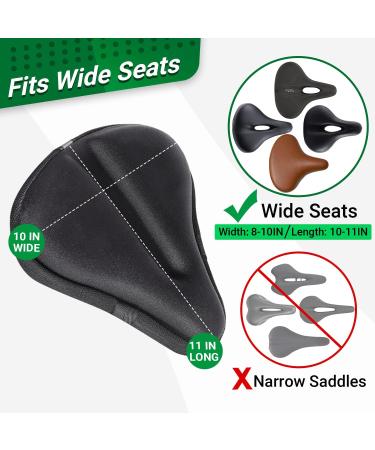 Hopene Gel Padded Bike Seat Cushion for Peloton Bike+ - Wide Spin Exercise Bike Seat Cover - Buy Online on GoSupps.com