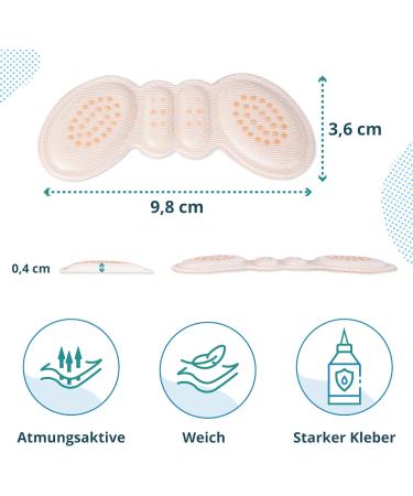 Sulpo 4 Pairs Heel Pillows - Comfortable Shoe Inserts for Men & Women - Cushions for Heel Protection Against Blisters - Fits All Shoes - Buy Online on GoSupps.com