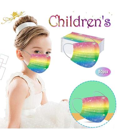 50pc Kids Disposable_Mask 3 Ply Kids Face_Masks for Protection Anti Dust Face Mouth Filter Tools for Children School - Buy Online on GoSupps.com