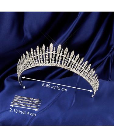 DIDDER Silver Tiara for Women & Girls - Rhinestone Birthday Wedding Crown - Prom Queen/Pageant Headband - Perfect Princess Costume Accessory - Buy Online on GoSupps.com