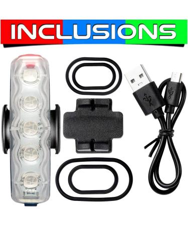 KEYWELL Bike Tail Light - USB Rechargeable LED Rear Light for Cycling Safety | Waterproof Taillight with Red/Blue/Green Color Options - Buy Online on GoSupps.com