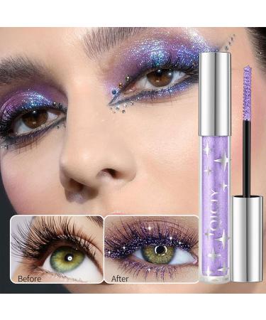  Bosuya Mascara with glitter particles volume and dramatic look 24-hour waterproof ideal for parties weddings and evenings out colorful glitter mascara - Buy Online on GoSupps.com