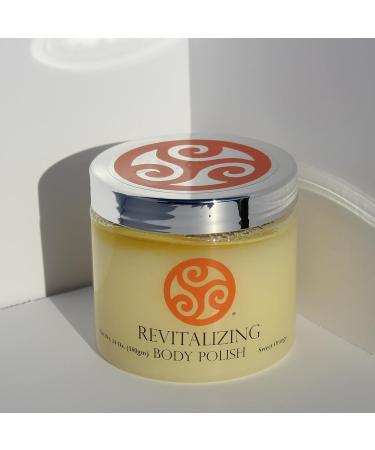 Trillium Organics Sweet Orange Body Polish Salt Scrub | 24oz Exfoliating Skincare - International Shipping Available - Buy Online on GoSupps.com