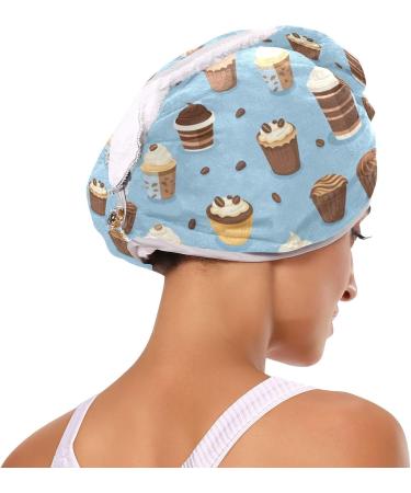 Small Coffee Cakes Hair Towel 2 Pack - Super Absorbent Quick Dry Hair Turbans for Women & Girls - Buy Online on GoSupps.com
