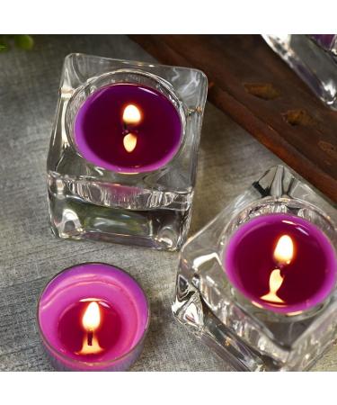 DEYBBY Lavender Scented Soy Wax Tealight Candles Bulk - Aromatherapy for Stress Relief, Relaxation | Long Lasting Clear Cup - 12 Pack - Buy Online on GoSupps.com