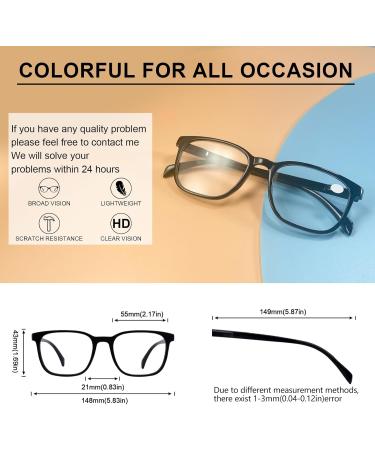 Buy OCCI CHIARI XL Black Reading Glasses for Men - Comfortable Large Head Readers (1.0 to 6.0 Magnification) - International Shipping - Buy Online on GoSupps.com