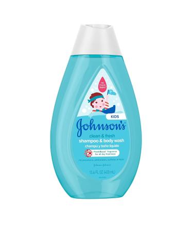 Johnsons Kids Shampoo & Body Wash 13.6 Ounce Clean & Fresh (400ml) (Pack of 2) - Buy Online on GoSupps.com