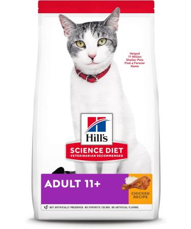 Hill's Science Diet Adult 11+ Chicken Recipe Dry Cat Food 7 lb Bag & Dry Cat Food Adult Urinary & Hairball Control Chicken Recipe 15.5 Lb Bag - Buy Online on GoSupps.com