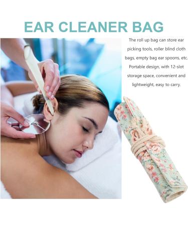 Cleaning Tools Ear Tools Storage Bag Roll Up Tool Bag Organizer Ear Wax Removal Tools Cloth Bag 12 Slot Roll Pouch for Home Salon Beauty Shop Ear Cleaning Tool - Buy Online on GoSupps.com