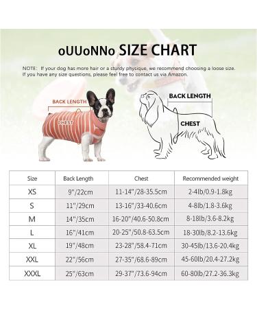 Ouuonno Recovery Suit for Dogs - Surgical Vest for Female Dogs Anti-Licking Animal Jacket with E-Neck Straps (XS Stripes Pink) - International Shipping Available - Buy Online on GoSupps.com