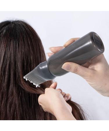 Root Comb Applicator Bottle for Hair Oiling & Dye - Graduated Scale White Hair Oil Applicator with Brush - Buy Online on GoSupps.com