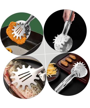 Buy POPETPOP Stainless Steel Grill Tongs - Perfect for Fried Fish & Household Cooking - Buy Online on GoSupps.com