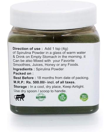 Nature Vit Spirulina Powder All-Natural and Mineral-Rich Detoxifying Supplement (300 gm) 10.58 Ounce (Pack of 1) - Buy Online on GoSupps.com