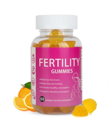 Laicuherb Fertility Support Gummies for Women Hormonal Balance & Conception Support, Prenatal Vitamins with Myo-Inositol & Pantothenic Acid, Fertility Gummies for Women Get Pregnant Fast, 60 Count