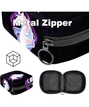 Shop Unicorn Purple Menstrual Pad Bag with Zipper | Ladies Napkin Pouch & Tampons Collection Bag for Women & Girls - Buy Online on GoSupps.com