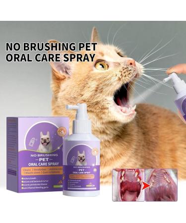 (100% Effective) 4PCS Teeth Cleaning Spray for Dogs & Cats | Pet Oral Spray Clean Teeth | Pet Breath Freshener Spray Care Cleaner | Targets Tartar & Plaque | Eliminate Bad Breath | Without Brushing | 50ml - Buy Online on GoSupps.com