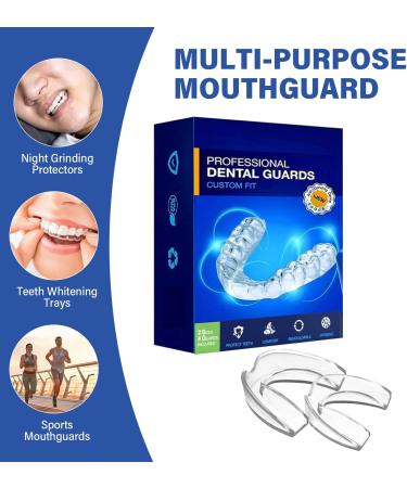 Mouth Guard for Teeth Grinding - Reusable Moldable Night Guards for Clenching - 4 Piece Set 2 Sizes - Ideal for Men & Women - International Shipping - Buy Online on GoSupps.com