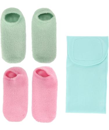 Qukaim Gel Spa Socks Moisturizing Gel Socks and Neck Wrap Set Skin Smoothing and Firming Spa Gel Nourishing Repair 2 Pairs Socks and 1 Neck Wrap - Buy Online on GoSupps.com