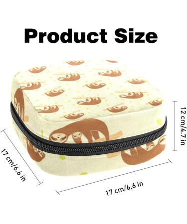 Cute Sloth Storage Bags for Women - Large Menstrual Cup Zipper Pocket for Period Inserts Panty Liners & Tampons - Buy Online on GoSupps.com