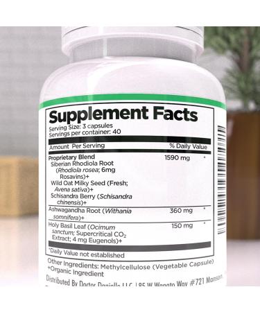 Adrenal Wellness Ashwagandha & More - Organic Mind Body Support by Dr. Danielle 120 Capsules - Buy Online on GoSupps.com