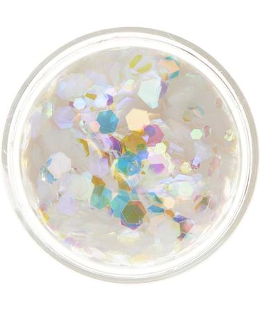 Moon Glitter White Iridescent Chunky Glitter - Cosmetic Festival Makeup for Face, Body, Nails, Hair, Lips - 3g - Buy Online on GoSupps.com