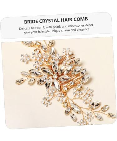 Ipetboom Flower Comb Bridal Hair Clip Bridal Headpiece Bride Hair Clip Birthday Hair Comb Rhinestone Barrettes Banquet Hair Comb Tiara Accessories Manual Bridesmaid Rhinestones - Buy Online on GoSupps.com