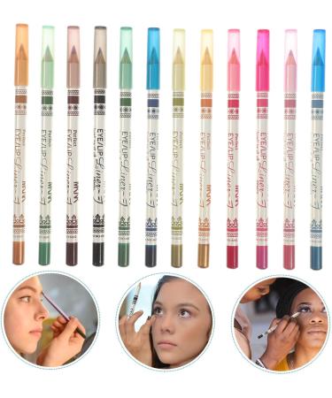 Beavorty 12 Pcs Brown Pencil Green Suits Blue Suits Eyeshadow Pencil Eyeliner Miss Eye Shadow Stick Make up 1 count (Pack of 1) As Shown - Buy Online on GoSupps.com