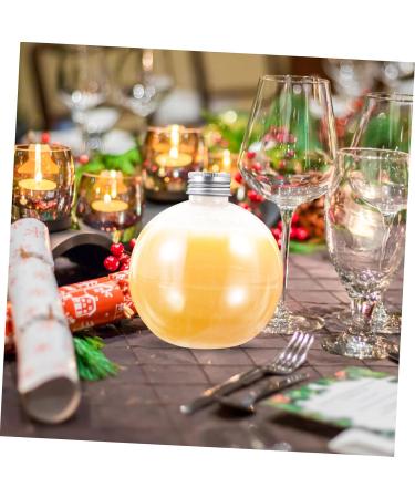 GRIRIW 10pcs Transparent Spherical Bottle Christmas Tree Ornaments Clear Bottles Lightweight Juice Bottles - Buy Online on GoSupps.com