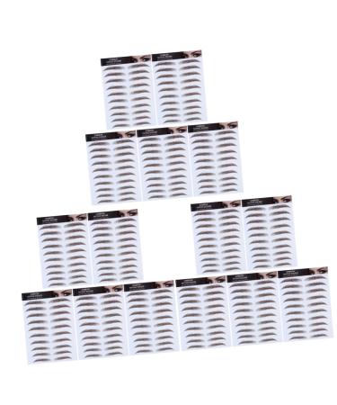 POPETPOP 15 Pcs Eyebrow Stickers Waterproof Stickers Eyebrow Makeup False Eyebrows Cosmetics Sheet 6d Hair