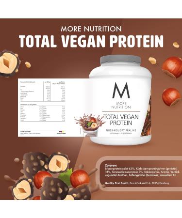Vegan Protein Powder - Nut Nougat Praline 600g | High-Quality Pumpkin Seed Sunflower & Pea Protein | Made in Germany | International Shipping - Buy Online on GoSupps.com