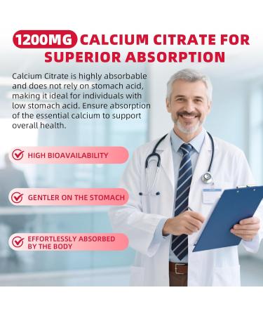Calcium Citrate Gummies 1200mg Chewable Calcium Supplements for Women & Men Sugar Free Calcium for Bone Muscle & Immune Support Non-GMO Gluten Free Natural Raspberry Flavor 120 Count 60 Count (Pack of 2) - Buy Online on GoSupps.com
