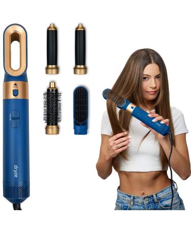 Dryze airstyler 5 in 1 curling iron hair dryer hot air brush blow-dry brush hair dryer (Vinca Blue)