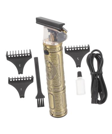 MERRYHAPY 1 Set Oil Head Scissor Buddha Head Hair Clipper Retro Hair Clipper USB Charging Razor