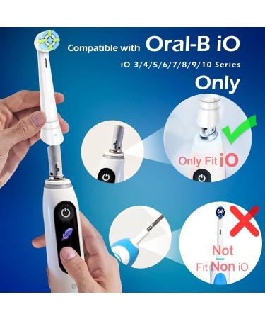 Toothbrush Heads Compatible with Braun Oral-B iO | 6 Pack Replacement Heads for Oral-B IO 3-10 Series | Soft Black/White - Buy Online on GoSupps.com