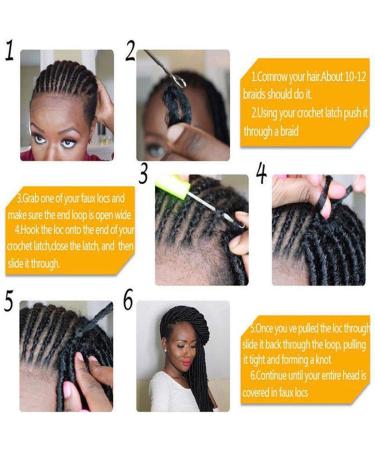 Buy Ombre Lichen Faux Locs with Curly Ends - 16 Inch Synthetic Crochet Dreadlocks (3 Packs) - Natural Black Hair Extensions for Stunning Styles - Buy Online on GoSupps.com