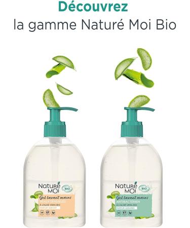 Natur Moi - Hand Wash Gel - Sensitive Skin - Liquid Hand Soap with Organic Aloe Vera - Apricot Fragrance - 98% Natural Origin - Certified Organic - 300ml - Made in France - Buy Online on GoSupps.com
