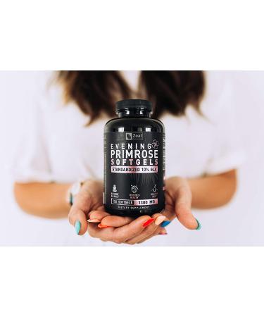 Premium Evening Primrose Oil Capsules - 1300mg, 150 Softgels - Natural Hormone Support for Women - Cold Pressed with 10% GLA - Buy Online on GoSupps.com