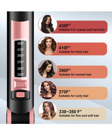 Fortissimo 2 in 1 Flat Iron Hair Straightener & Curler - Professional Ceramic Dual Voltage Auto Shut Off 330 F-430 F for All Hairstyles - Buy Online on GoSupps.com