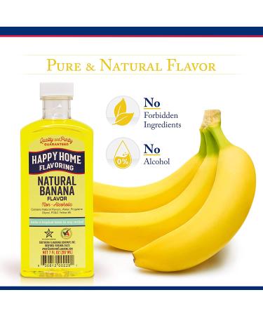 Happy Home Natural Banana Flavoring 7oz - Non-alcoholic & Certified Kosher - Buy Online on GoSupps.com