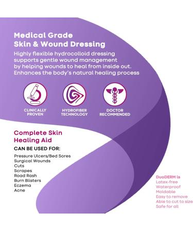 ConvaTec DuoDERM CGF Hydrocolloid Sterile Dressing 4x4" | Box of 20 | Ideal for Partial & Full-Thickness Wounds | International Shipping Available - Buy Online on GoSupps.com