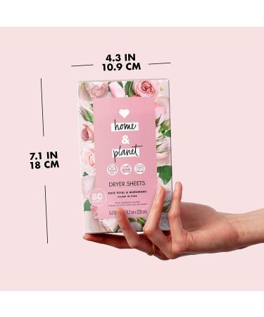 Love Home and Planet Dryer Sheets - Rose Petal & Murumuru - 80 count - Buy Online on GoSupps.com