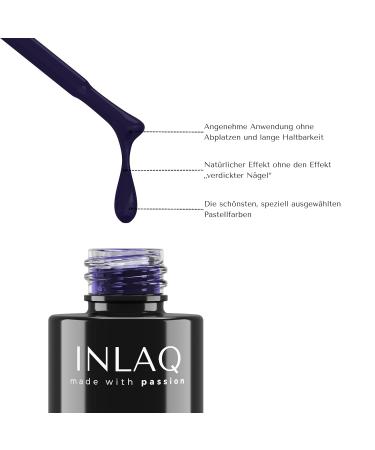 INLAQ HEMA Free UV Nail Polish - Stormy Blue 6 ml | Gel Nail Polish without HEMA | UV LED Colors - Buy Online on GoSupps.com